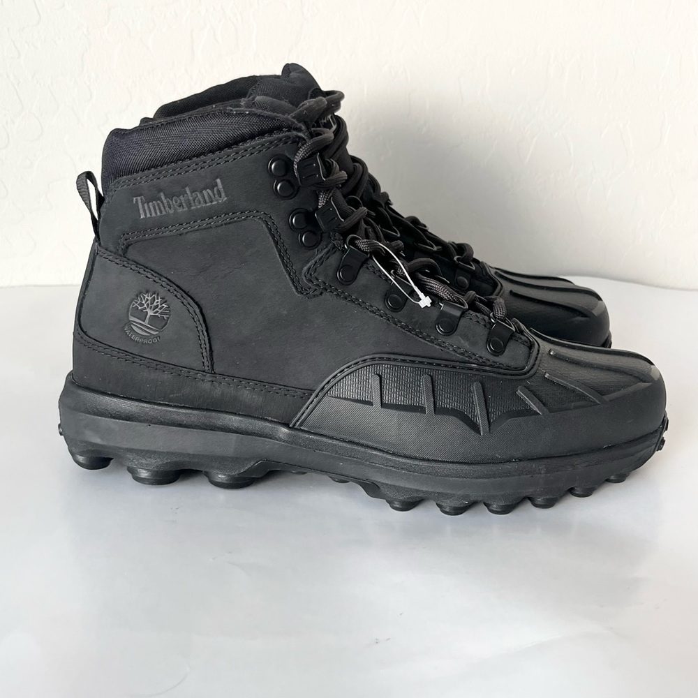 NEW Timberland Converge Waterproof Mid leather snow Boots Black Nubuck 8.5 - Picture 14 of 14
